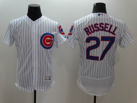 MLB Chicago Cubs #27 Addison Russell white flexbase jersey