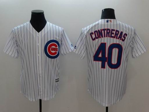 MLB Chicago Cubs #40 CONTRERAS white game jersey