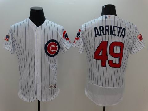 MLB Chicago Cubs #49 Jake Arrieta white Flexbase jersey