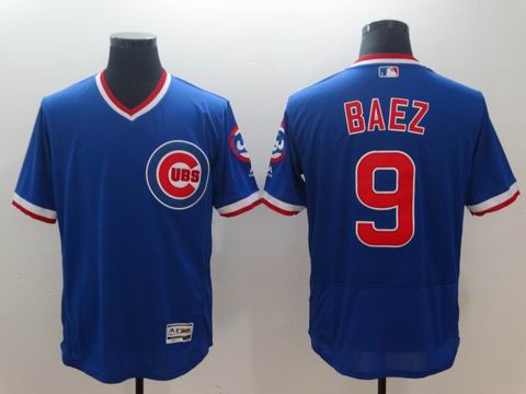MLB Chicago Cubs #9 Javier Baez blue jersey