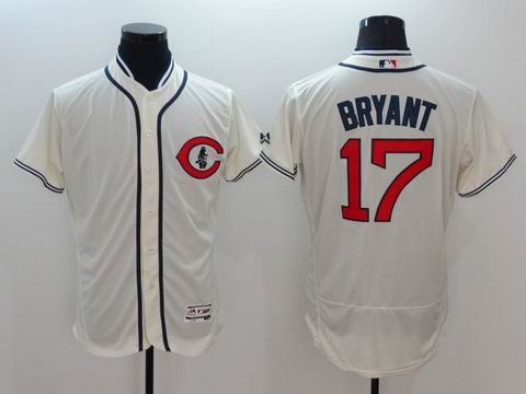 MLB Chicago Cubs 17# Kris Bryant cream flexbase jersey