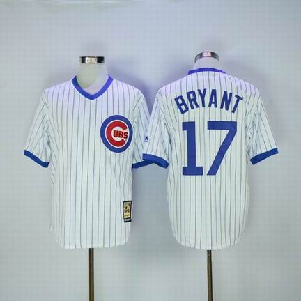 MLB Chicago Cubs 17# Kris Bryant white jersey