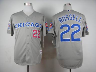 MLB Chicago Cubs 22 Russell grey jersey