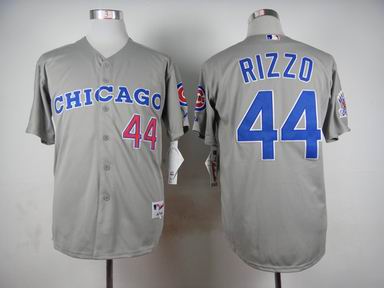 MLB Chicago Cubs 44 Rizzo grey jersey