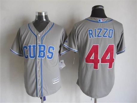 MLB Chicago Cubs 44 Rizzo grey jersey