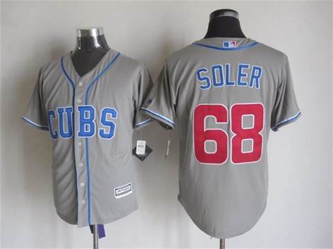 MLB Chicago Cubs 68 Soler grey jersey
