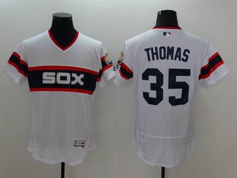 MLB Chicago White Sox #35 Frank Thomas white flexbase jersey