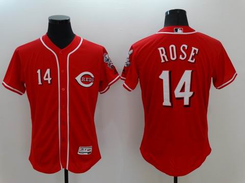 MLB Cincinnati Reds #14 Pete Rose red flexbase jersey