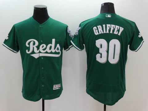 MLB Cincinnati Reds #30 Ken Griffey green flexbase jersey