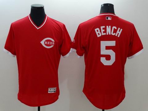 MLB Cincinnati Reds #5 Johnny Bench red jersey