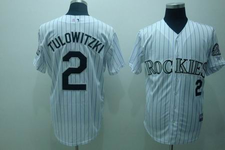 MLB Colorado Rockies #2 Tulowitzki White[Cool Base]