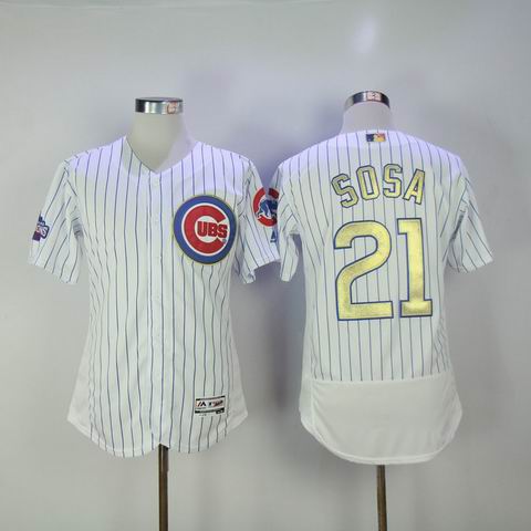 MLB Cubs #21 Sosa white 2016 Champions flexbase jersey