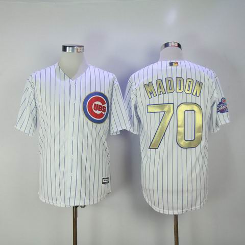 MLB Cubs #70 Maddon white 2016 Champions jersey