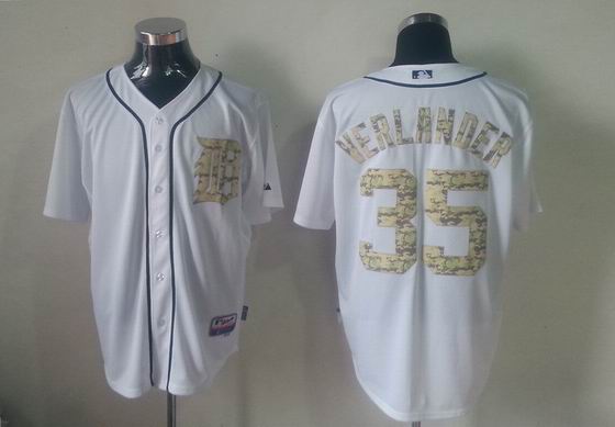 MLB Detroit Tigers #35 Verlander 2013 USMC Home Cool Base Jersey
