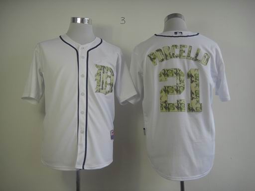 MLB Detroit Tigers 21 Rick Porcello White Camouflage Camo Jersey