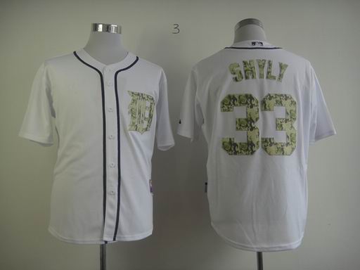 MLB Detroit Tigers 33 Drew Smyly White Camouflage Camo Jersey