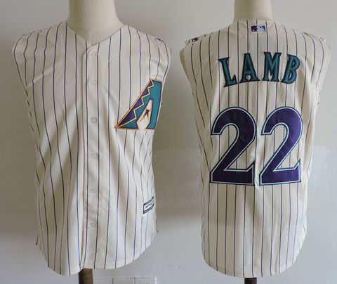 MLB Diamondbacks #22 LAMB beige jersey no sleeve