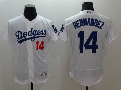 MLB Dodgers #14 Hernandez white flexbase jersey