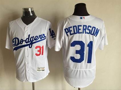 MLB Dodgers #31 Joc Pederson white flex base jersey