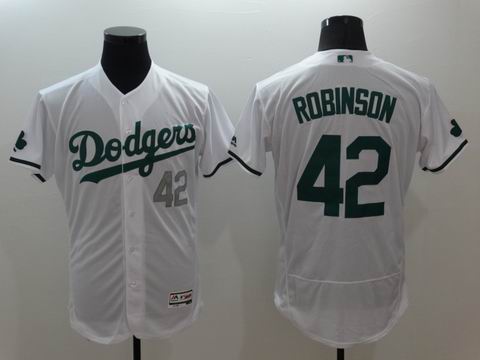 MLB Dodgers #42 Jackie Robinson white flex base jersey