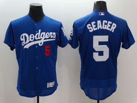MLB Dodgers #5 Corey Seager blue flex base jersey