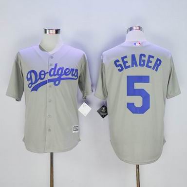 MLB Dodgers #5 Corey Seager gray jersey