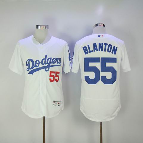 MLB Dodgers #55 Blanton white flexbase jersey