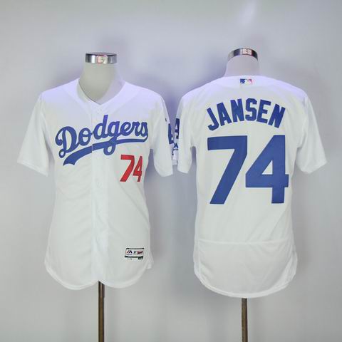 MLB Dodgers #74 Jansen white flexbase jersey