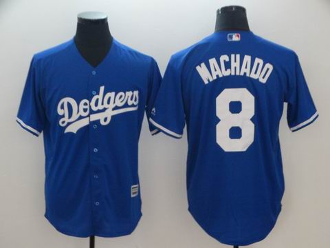 MLB Dodgers #8 Machado blue game jersey