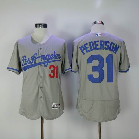 MLB Dodgers 31 Pederson grey flexbase jersey