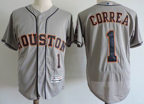 MLB Houston Astros #1 CORREA grey flexbase jersey