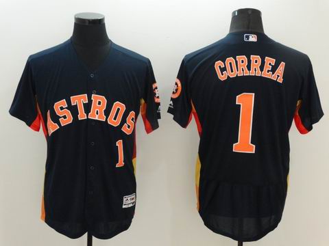 MLB Houston Astros #1 Carlos Correa blue flexbase jersey