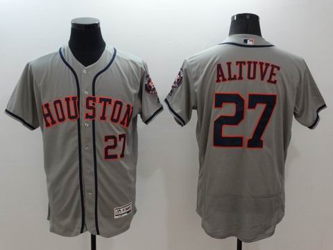 MLB Houston Astros #27 Jose Altuve gray jersey
