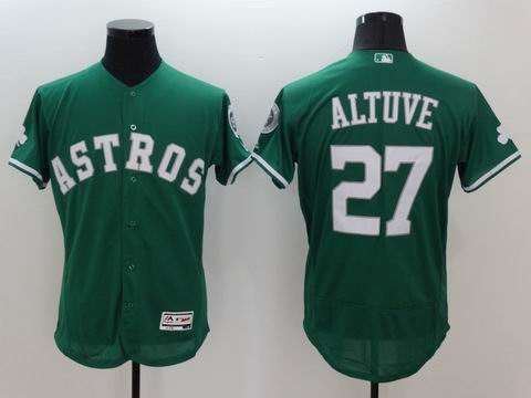 MLB Houston Astros #27 Jose Altuve green flexbase jersey