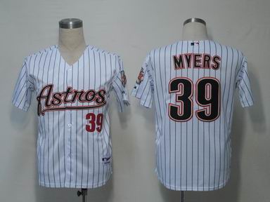 MLB Houston Astros #39 Myers White[black strip]