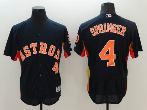 MLB Houston Astros #4 George Springer blue flexbase jersey