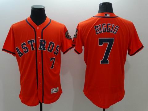 MLB Houston Astros #7 Craig Biggio orange flex base jersey