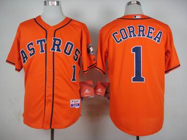 MLB Houston Astros 1 Correa orange jersey