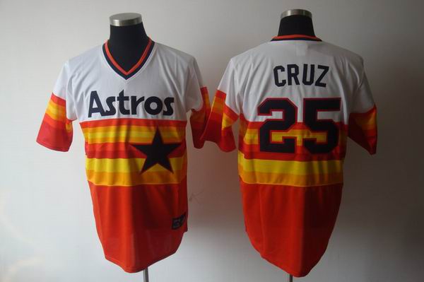 MLB Houston Astros 25 Jose Cruz Orange Cool Base Jersey