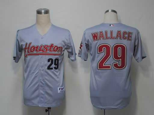 MLB Houston Astros 29 Brett Wallace Gray Cool Base Jersey