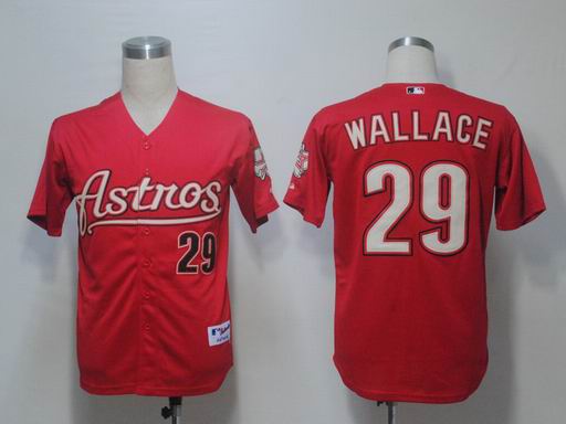 MLB Houston Astros 29 Brett Wallace Red Cool Base Jersey