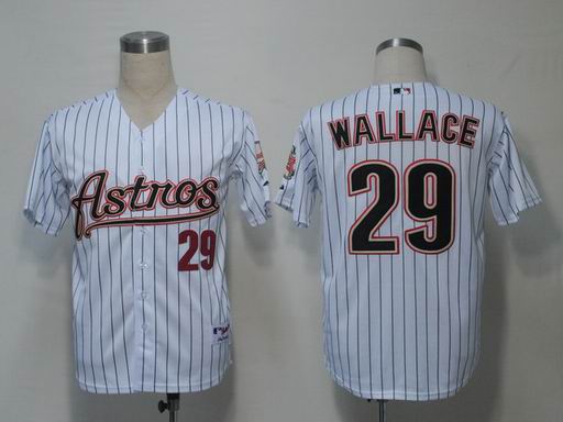 MLB Houston Astros 29 Brett Wallace White Cool Base Jersey