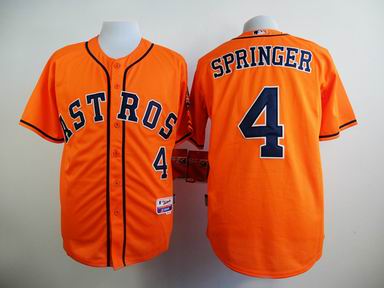 MLB Houston Astros 4 Springer orange jersey