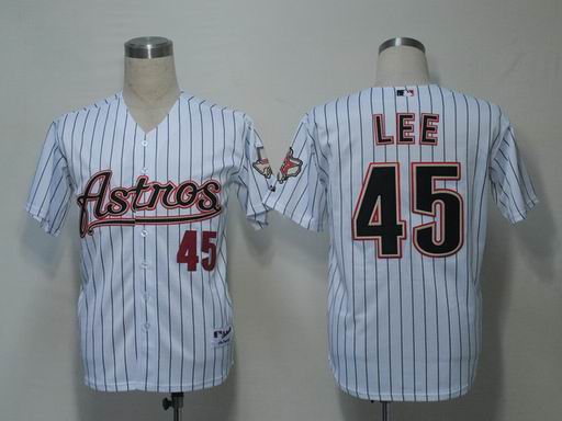 MLB Houston Astros 45 Carlos Lee White Cool Base Jersey