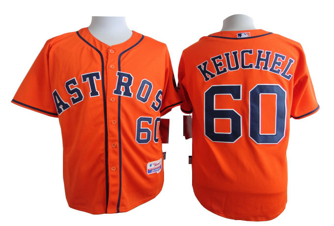 MLB Houston Astros 60 Keuchel orange jersey