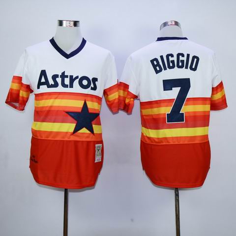 MLB Houston Astros 7 Biggio white orange jersey