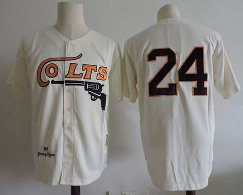 MLB Houston Colts #24 Jimmy Wynn cream m&n jersey