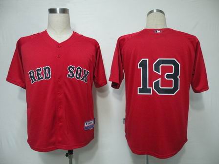 MLB Jerseys Boston Red Sox 13 Crawford Red Cool Base