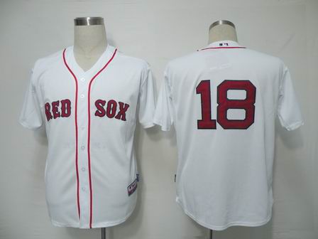 MLB Jerseys Boston Red Sox 18 Daisuke Matsuzaka White Cool Base