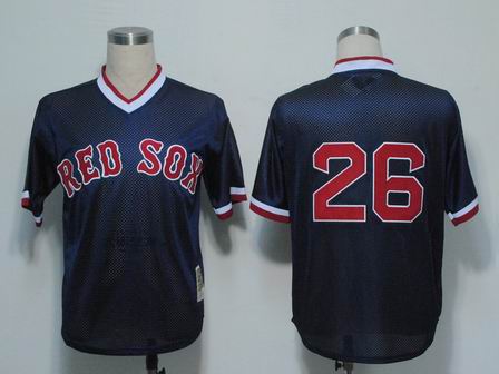 MLB Jerseys Boston Red Sox 26 Wade Boggs BLUE M&N 1991
